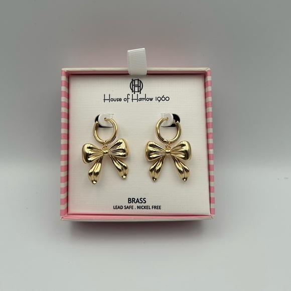 House of Harlow 1960 Jewelry - *New* House of Harlow 1960 Gold Bow Earrings